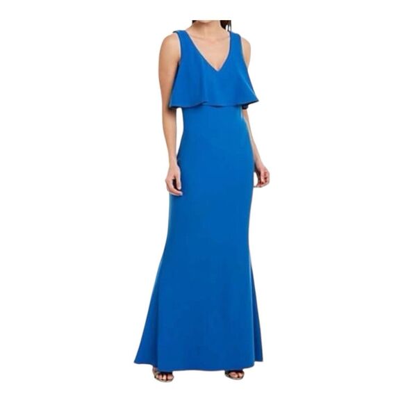 NWT BADGLEY MISCHKA POPOVER SILHOUETTE V NECKLINE SLEEVELESS FALLYN size 10 - Picture 1 of 10